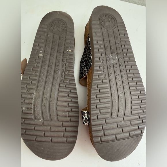 Mephisto Leopard Print Sandals - Brown and Black - Picture 6 of 7